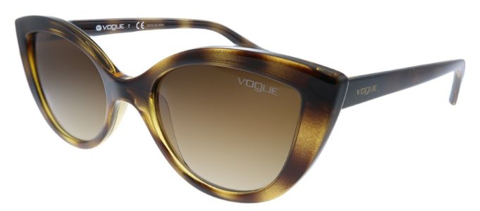 Vogue Eyewear VJ 2003 W65613 Cat-Eye Plastic Dark Havana Sunglasses with Brown Gradient Lens sold by Gaffos