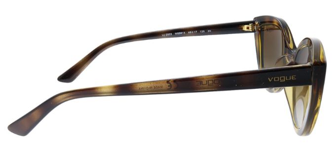 Vogue Eyewear VJ 2003 W65613 Cat-Eye Plastic Dark Havana Sunglasses with Brown Gradient Lens sold by Gaffos