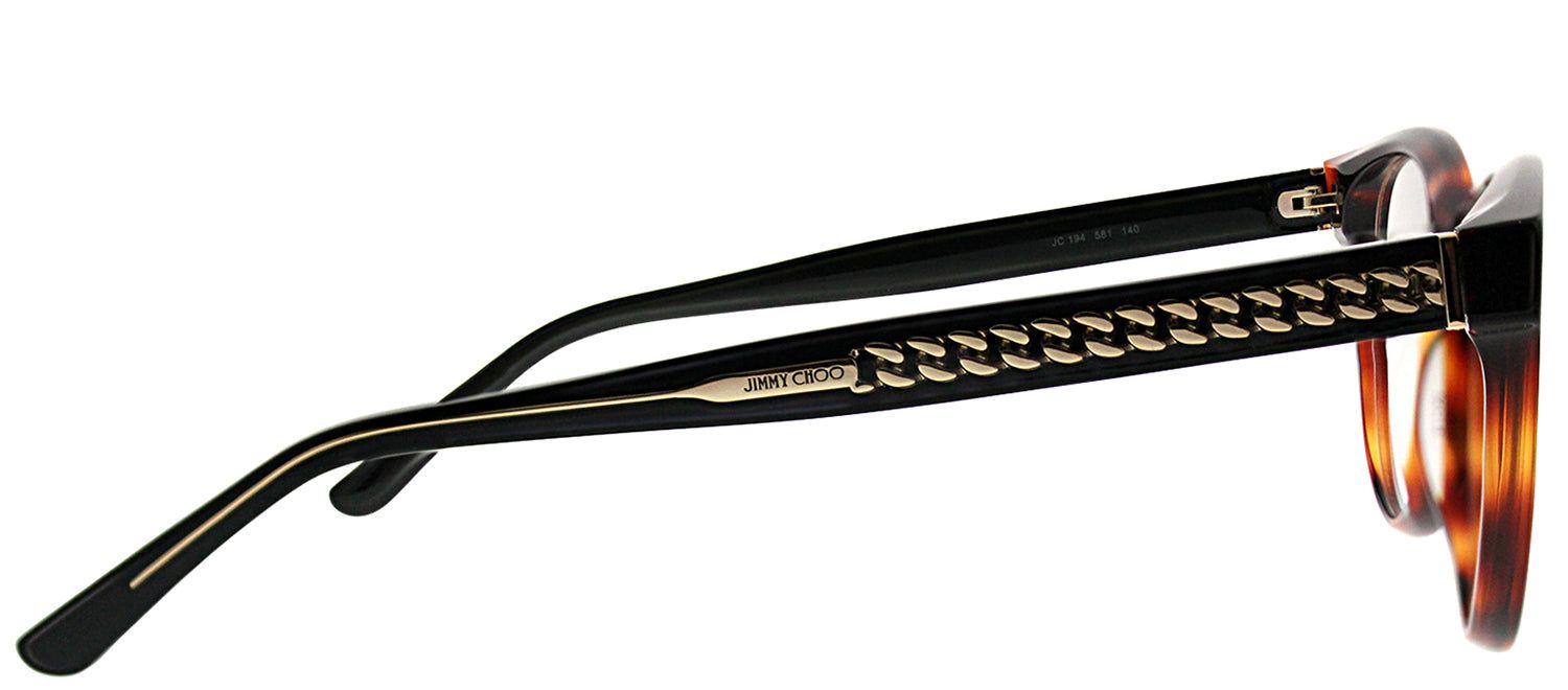 Jimmy Choo JC 194 581 Cat-Eye Plastic Tortoise/ Havana Eyeglasses with Demo Lens sold by Gaffos product image thumbnail 3