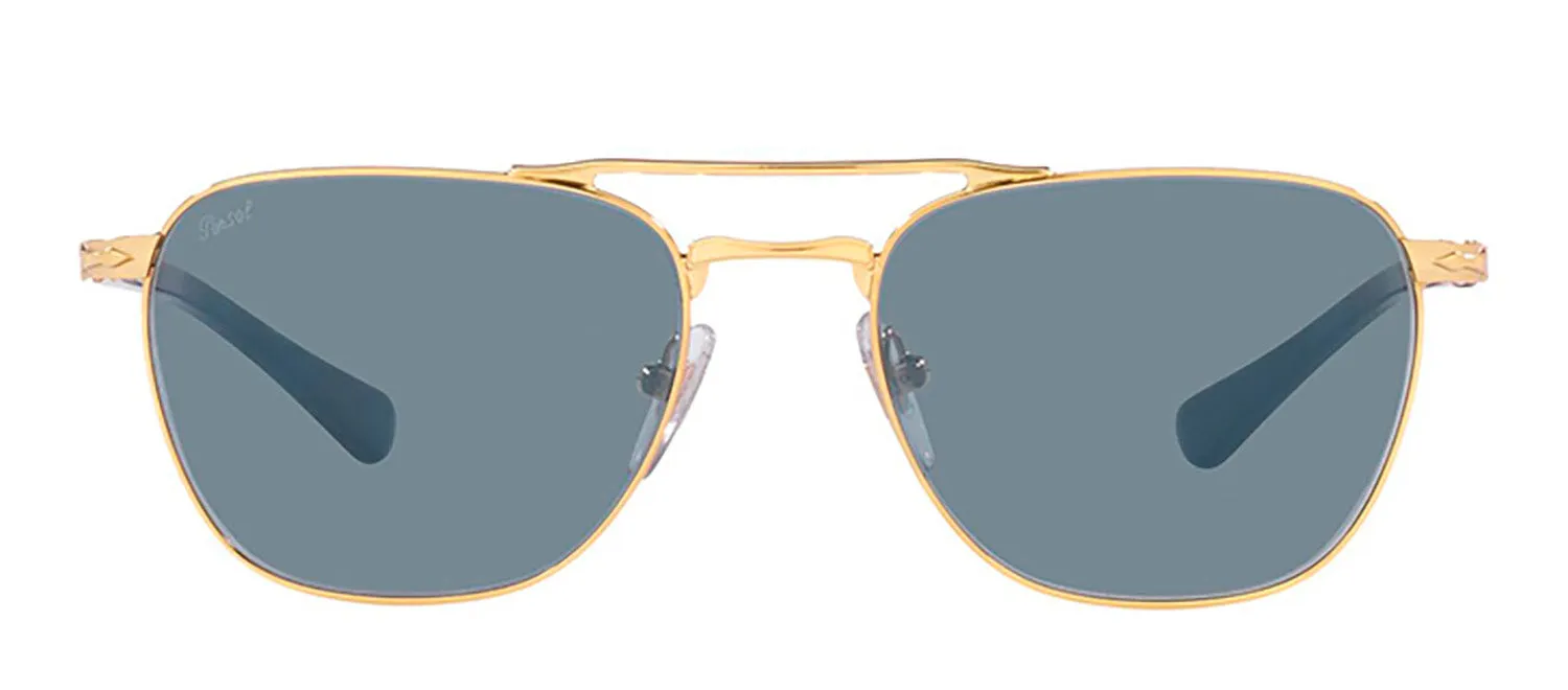 Persol PO 2494S 114156 Pillow Metal Gold Sunglasses with Blue Lens sold by Gaffos