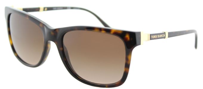 Tory Burch TY 7109 137813 Rectangle Plastic Tortoise/ Havana Sunglasses with Brown Gradient Lens sold by Gaffos