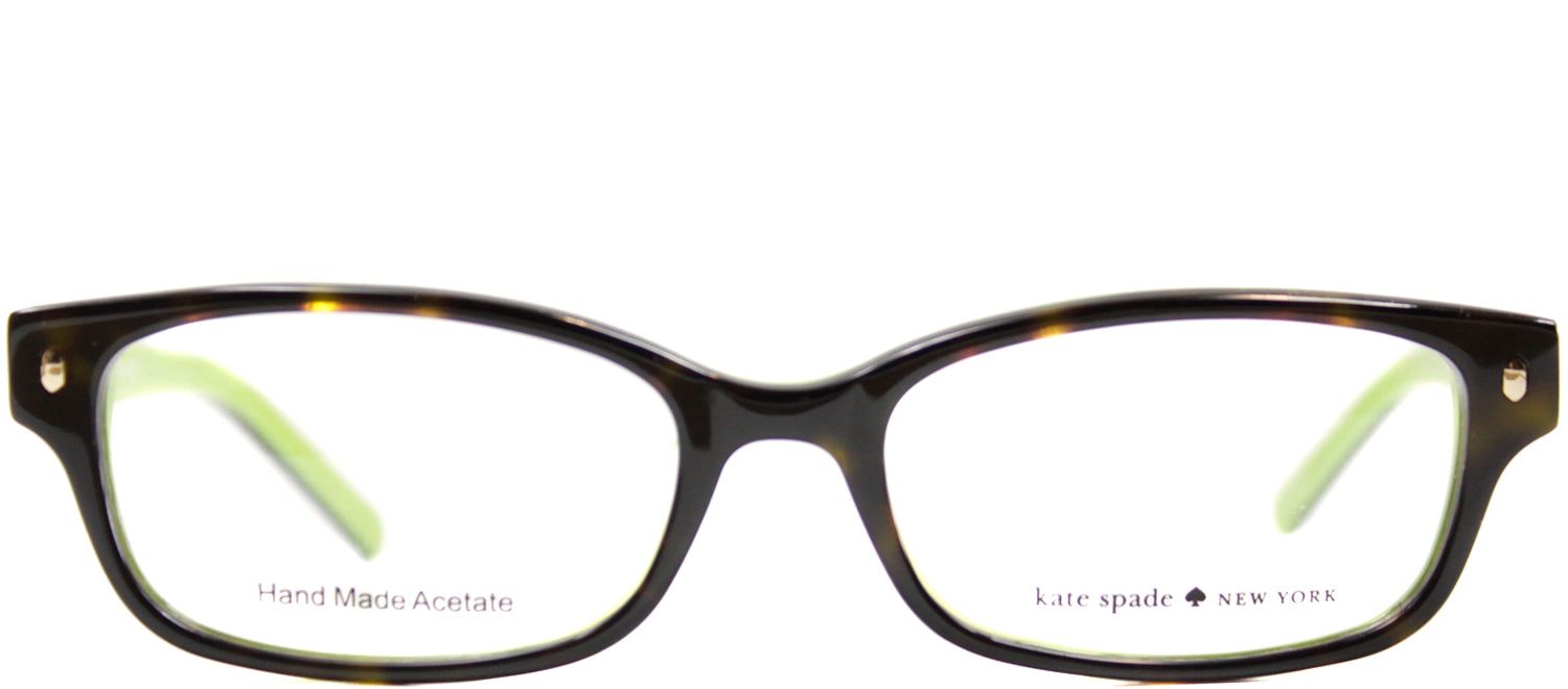 Kate Spade KS Lucyann DV2 Rectangle Plastic Tortoise/ Havana Eyeglasses with Demo Lens sold by Gaffos