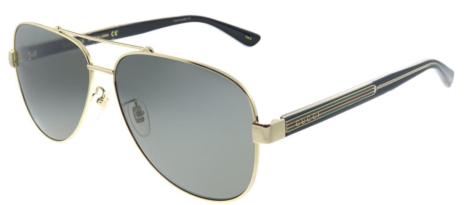 Gucci GG 0528S 006 Pilot Metal Gold Sunglasses with Grey Lens sold by Gaffos product image thumbnail 2