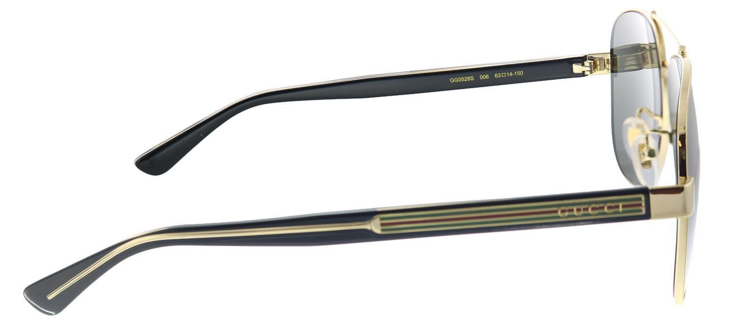 Gucci GG 0528S 006 Pilot Metal Gold Sunglasses with Grey Lens sold by Gaffos product image thumbnail 3