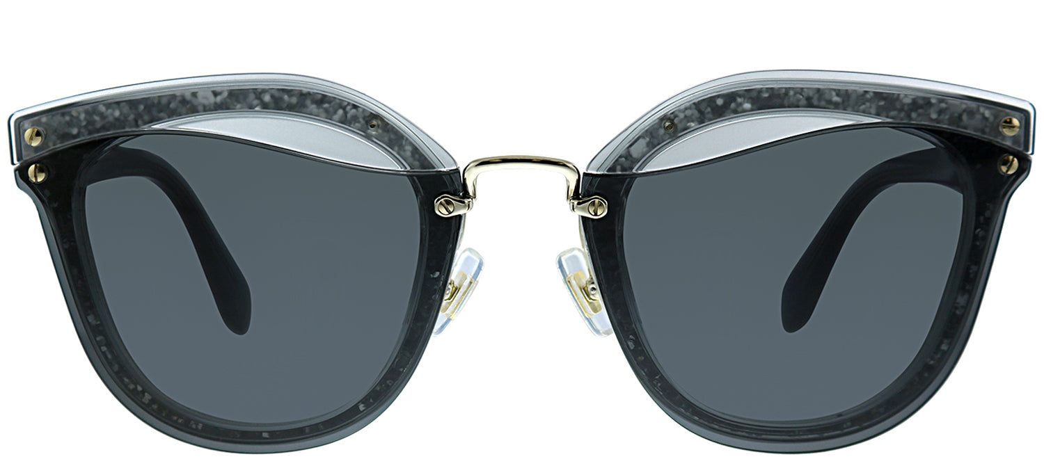 Miu Miu MU 03TS UES5S0 Square Plastic Grey Sunglasses with Grey Lens sold by Gaffos