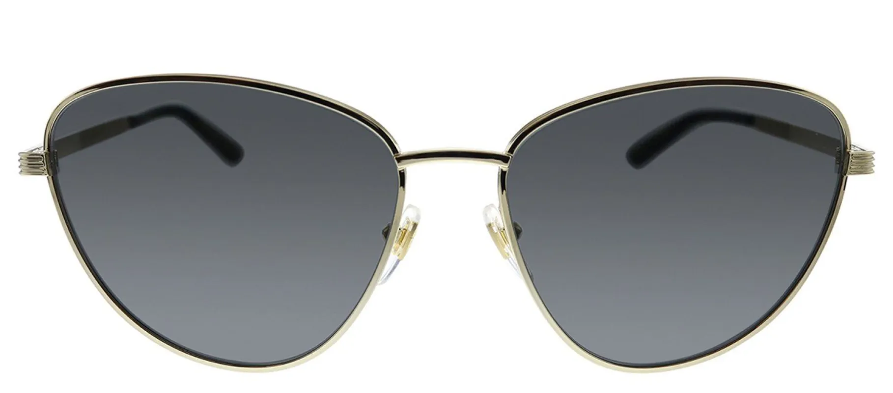 Gucci GG 0803S 001 Cat-Eye Metal Gold Sunglasses with Grey Polarized Lens sold by Gaffos