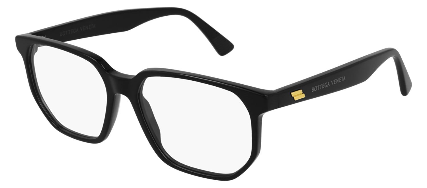 Bottega Veneta BV 1097O 001 Geometric Acetate Black Eyeglasses with Demo Lens sold by Gaffos