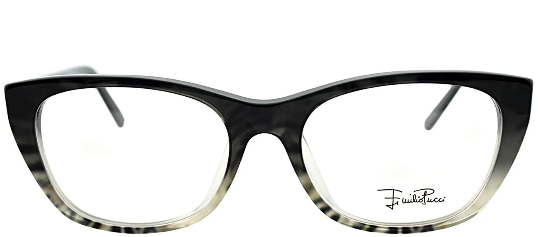Emilio Pucci EP 2670 037 Cat-Eye Plastic Grey Eyeglasses with Demo Lens made by Gaffos