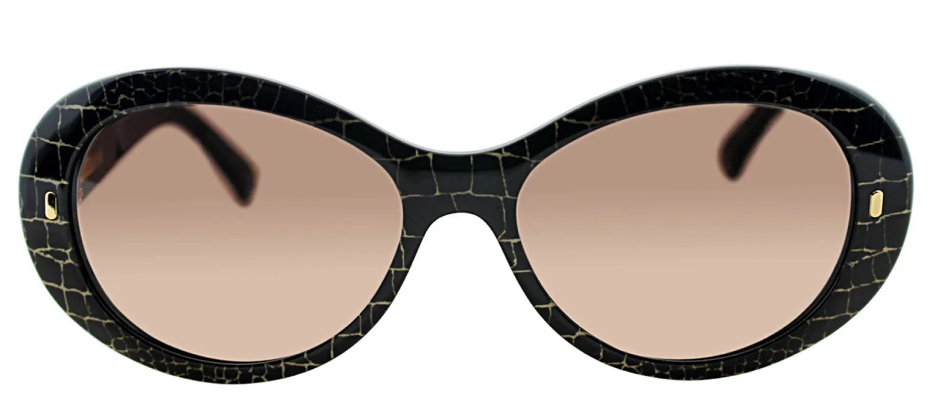 Giorgio Armani GA 907 XZW Round Metal Black Sunglasses with Brown Gradient Lens made by Gaffos