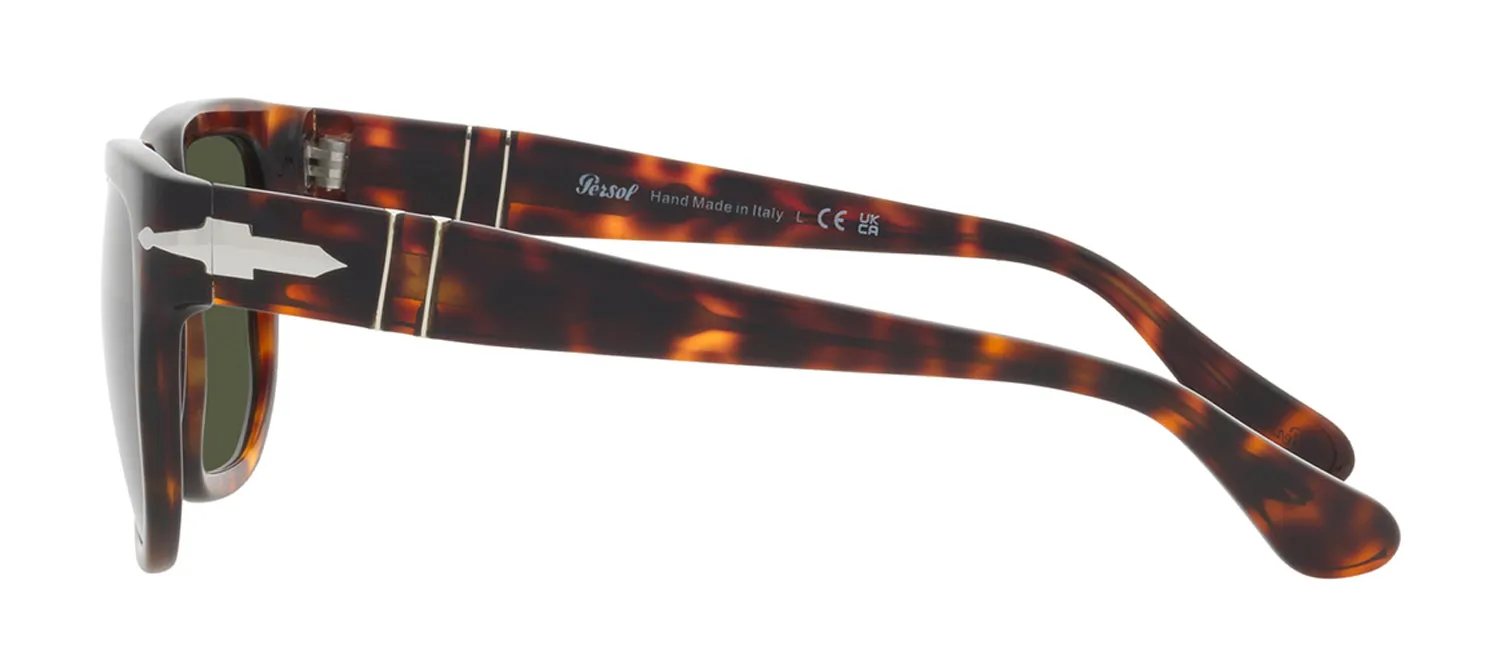 Persol PO 3306S 24/31 Rectangle Plastic Havana Sunglasses with Green Lens sold by Gaffos product image thumbnail 3