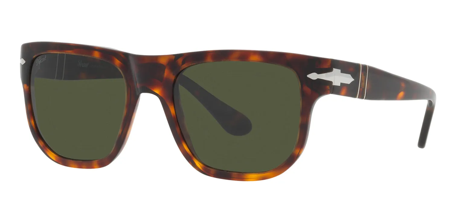 Persol PO 3306S 24/31 Rectangle Plastic Havana Sunglasses with Green Lens sold by Gaffos product image thumbnail 2