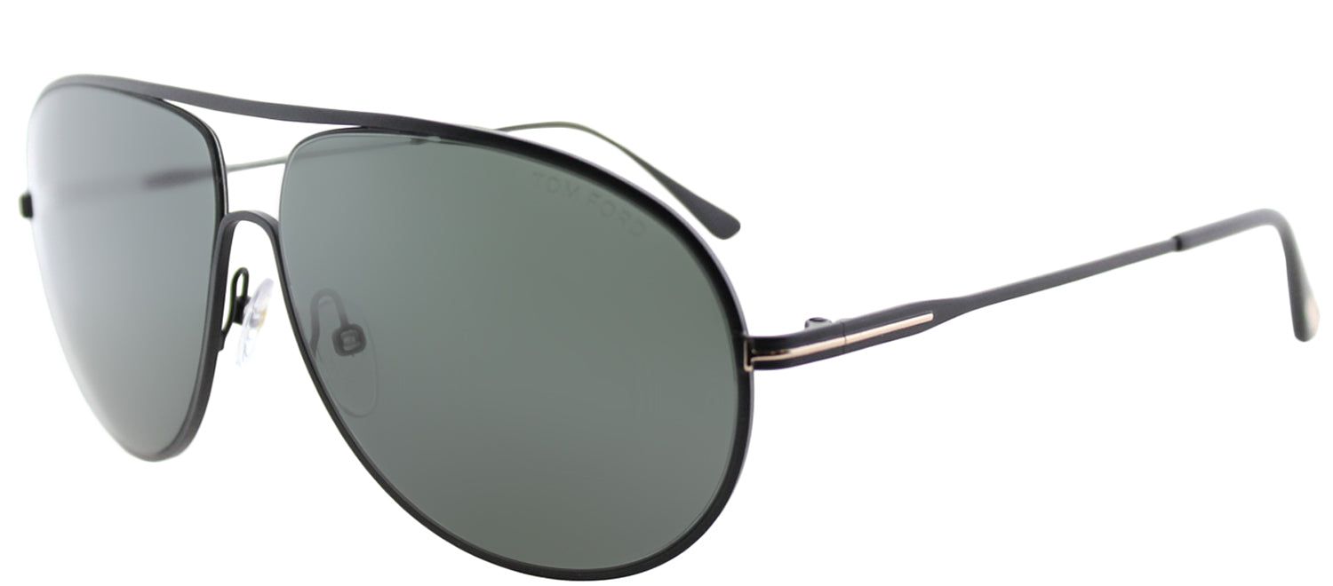 Tom Ford TF 450 02N Aviator Metal Black Sunglasses with Green Lens sold by Gaffos product image thumbnail 2