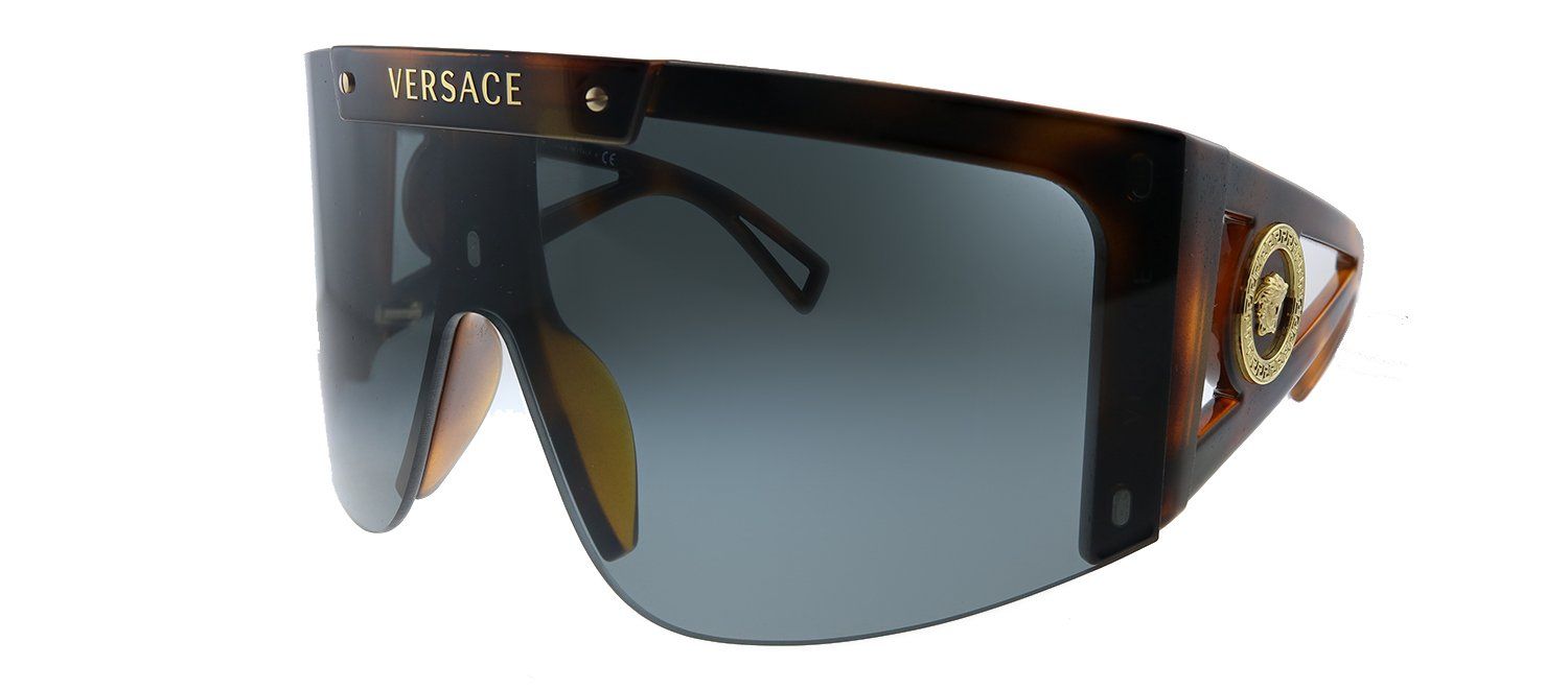 Versace VE 4393 521787 Shield Plastic Havana Sunglasses with Grey Lens sold by Gaffos product image thumbnail 2
