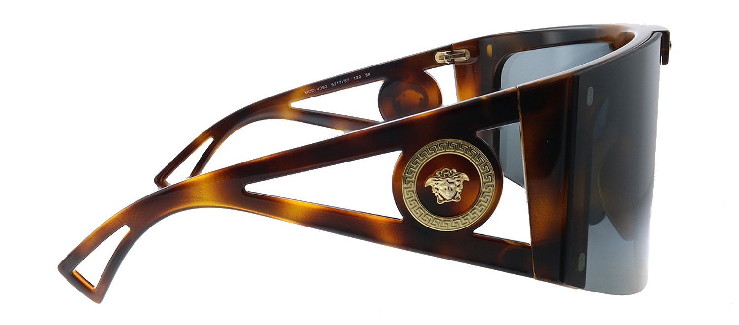 Versace VE 4393 521787 Shield Plastic Havana Sunglasses with Grey Lens sold by Gaffos product image thumbnail 3