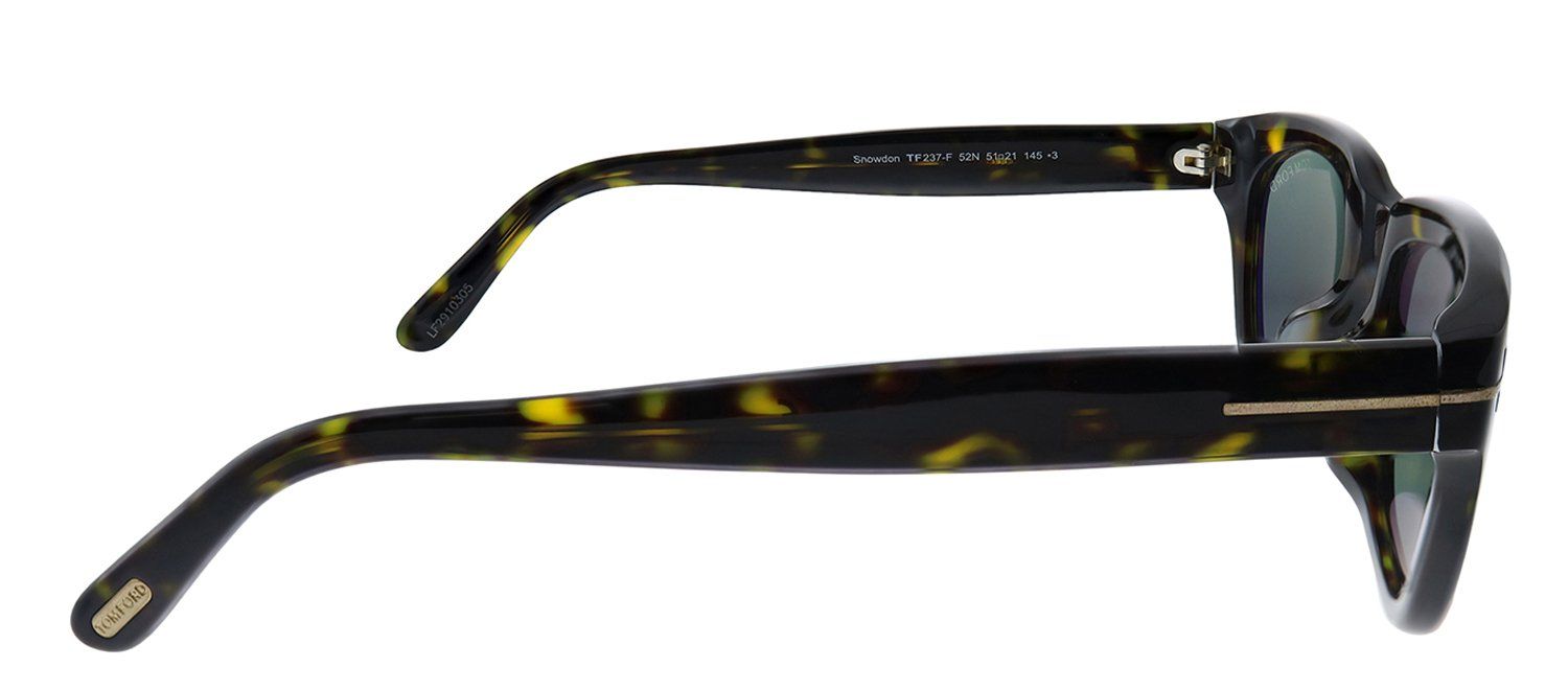 Tom Ford FT 237/F/S 52N Square Plastic Havana Sunglasses with Green Lens sold by Gaffos product image thumbnail 3