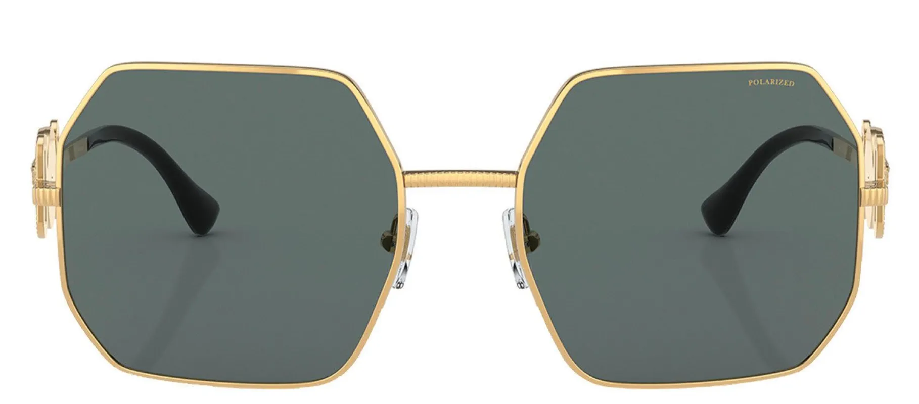 Versace VE 2248 100281 Geometric Metal Gold Sunglasses with Grey Polarized Lens sold by Gaffos