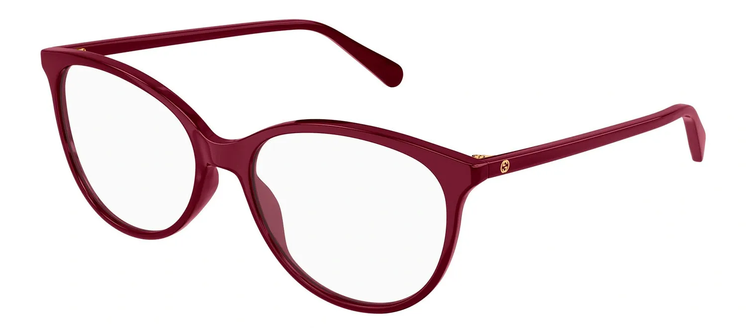 Gucci GG 0550O 011 Cat-Eye Plastic Burgundy Eyeglasses with Logo Stamped Demo Lenses sold by Gaffos product image thumbnail 2
