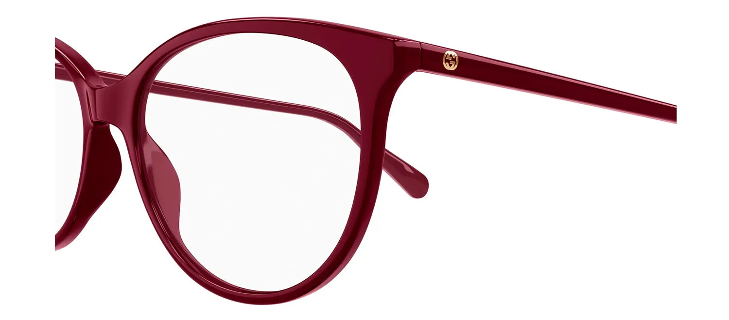 Gucci GG 0550O 011 Cat-Eye Plastic Burgundy Eyeglasses with Logo Stamped Demo Lenses sold by Gaffos product image thumbnail 3