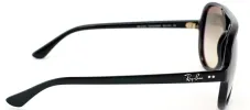 Ray-Ban RB 4125 601/32 Aviator Plastic Black Sunglasses with Grey Gradient Lens sold by Gaffos