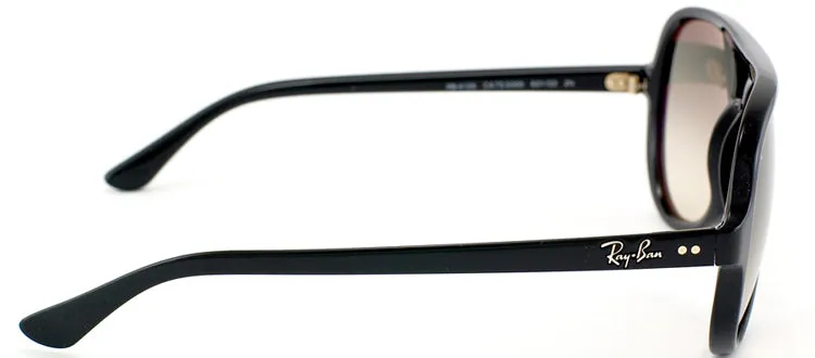 Ray-Ban RB 4125 601/32 Aviator Plastic Black Sunglasses with Grey Gradient Lens sold by Gaffos product image thumbnail 3