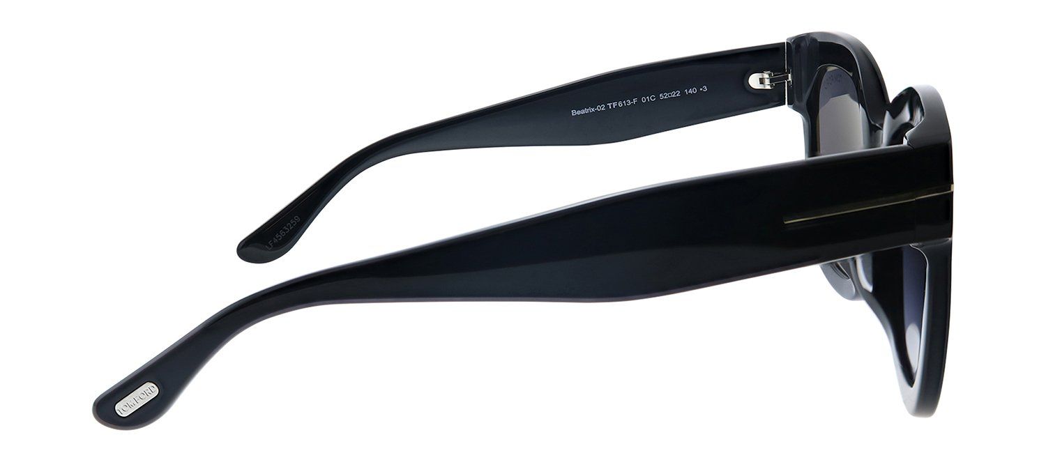 Tom Ford FT 0613 01C Square Plastic Black Sunglasses with Grey Gradient Lens sold by Gaffos product image thumbnail 3