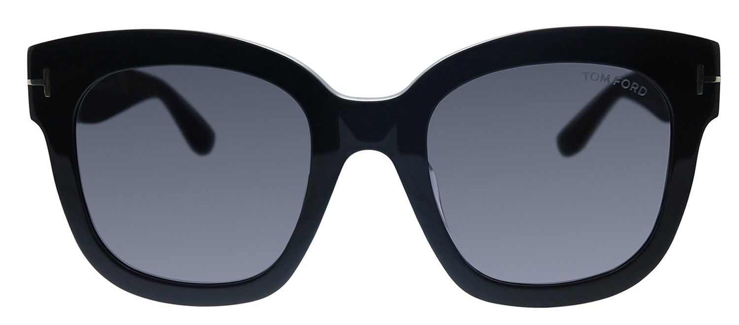 Tom Ford FT 0613 01C Square Plastic Black Sunglasses with Grey Gradient Lens sold by Gaffos
