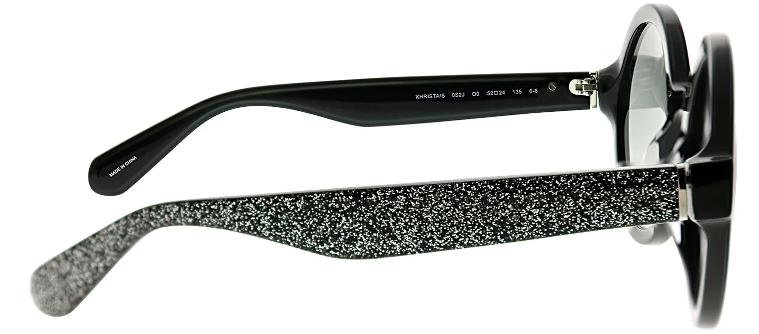 Kate Spade KS KHRISTA/S S2J/O0 Round Plastic Black Sunglasses with Grey Gradient Lens sold by Gaffos product image thumbnail 3