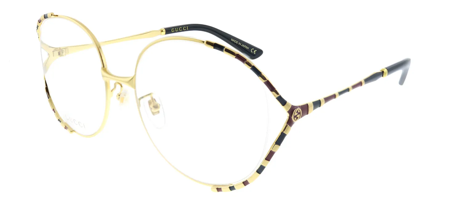 Gucci GG 0596OA 003 Round Metal Gold Eyeglasses with Demo Lens sold by Gaffos product image thumbnail 2
