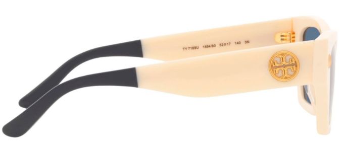 Tory Burch TY 7169U 189480 Rectangle Plastic Ivory Sunglasses with Blue Lens sold by Gaffos