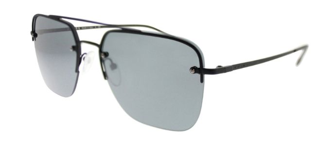 Prada Linea Rossa PS 54SS DG05L0 Rectangle Metal Black Sunglasses with Grey Lens sold by Gaffos