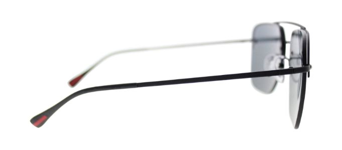 Prada Linea Rossa PS 54SS DG05L0 Rectangle Metal Black Sunglasses with Grey Lens sold by Gaffos