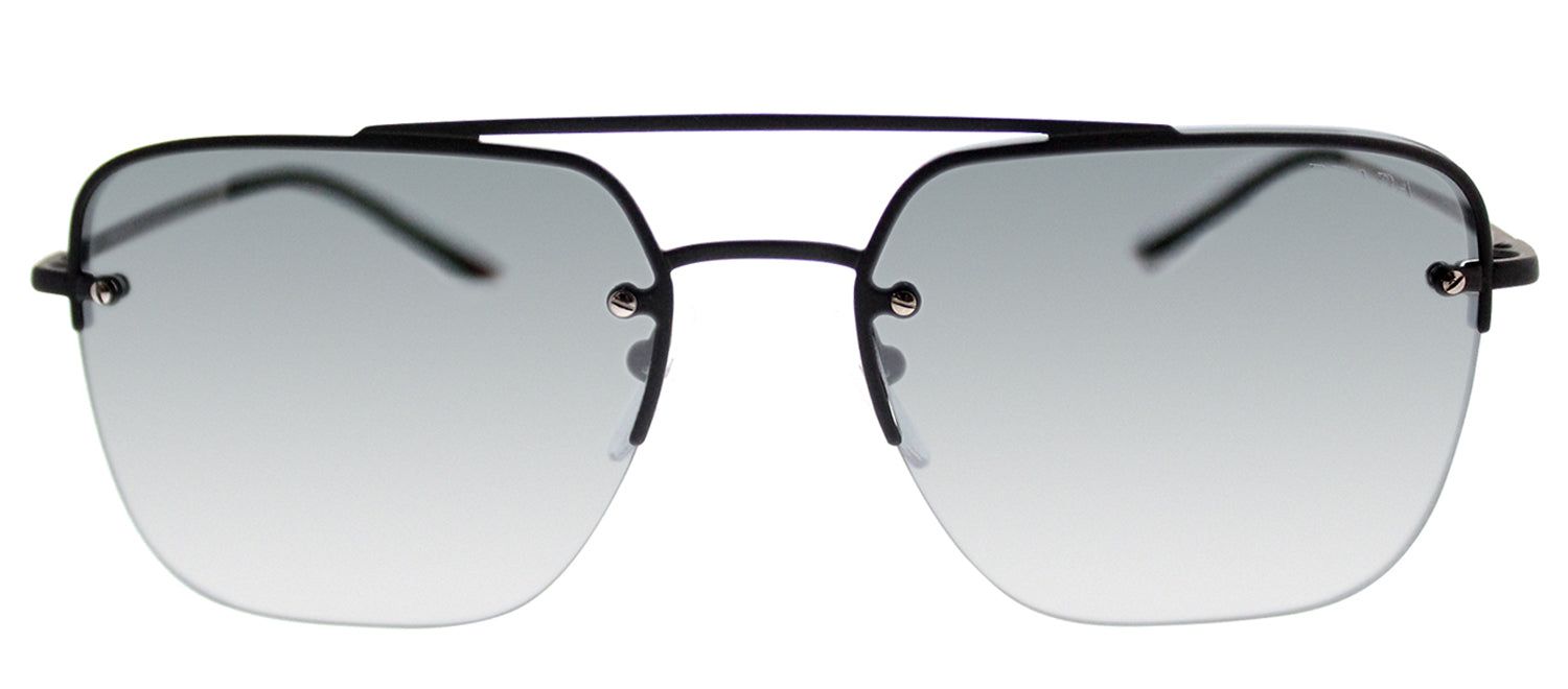 Prada Linea Rossa PS 54SS DG05L0 Rectangle Metal Black Sunglasses with Grey Lens sold by Gaffos