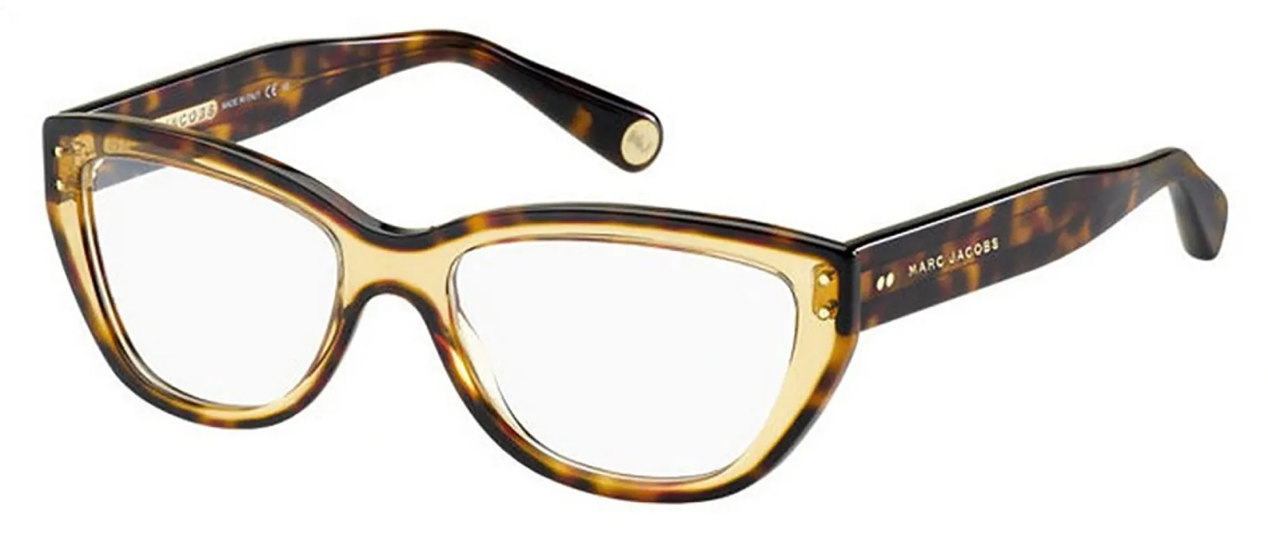 Marc Jacobs MJ 446 397 Cat-Eye Plastic Brown Eyeglasses with Logo Stamped Demo Lenses sold by Gaffos