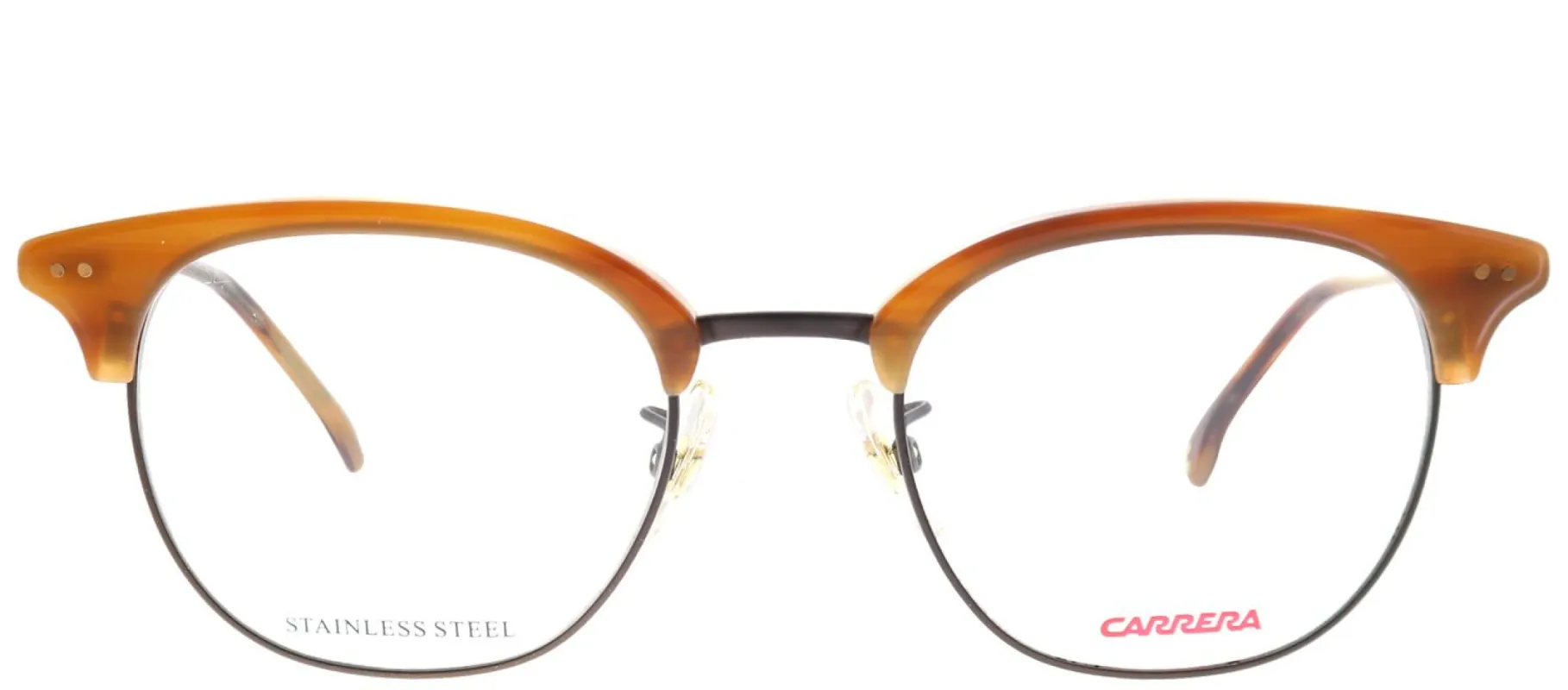 Carrera Carrera161/V/F GMV Square Metal Brown Eyeglasses with Demo Lens made by Gaffos