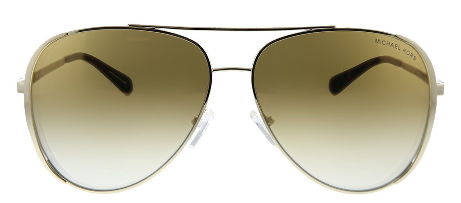 Michael Kors Chelsea Bright MK 1101B 1014GO Aviator Metal Gold Sunglasses with Gold Gradient Lens sold by Gaffos