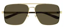 Gucci GUCCI LOGO GG 1289S 002 Square Metal Gold Sunglasses with Brown Lens sold by Gaffos