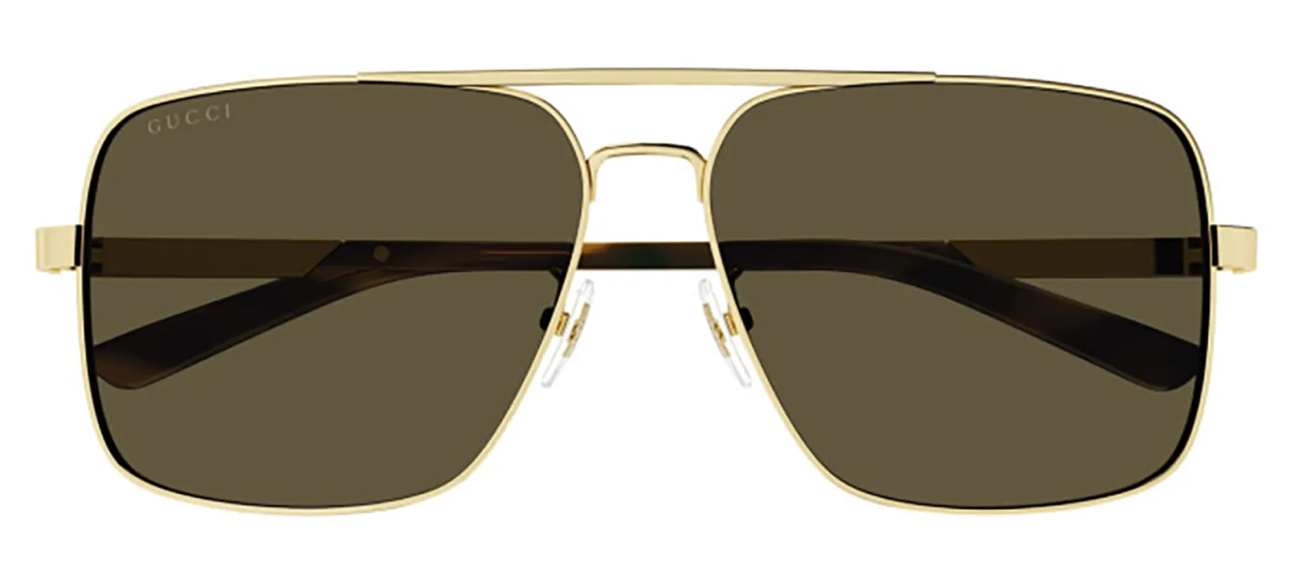 Gucci GUCCI LOGO GG 1289S 002 Square Metal Gold Sunglasses with Brown Lens sold by Gaffos