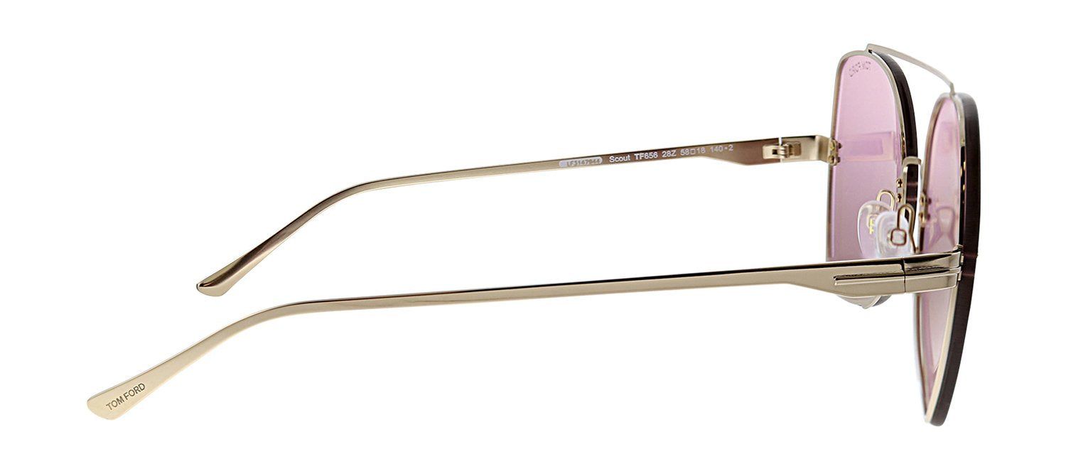 Tom Ford TF 656 28Z Pilot Metal Gold Sunglasses with Pink Lens sold by Gaffos product image thumbnail 3
