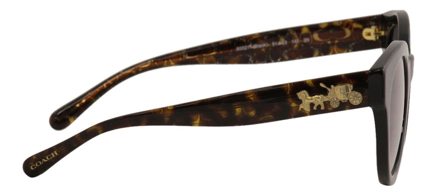 Coach HC 8265F 500211 Oval Plastic Black Sunglasses with Grey Gradient Lens sold by Gaffos product image thumbnail 3