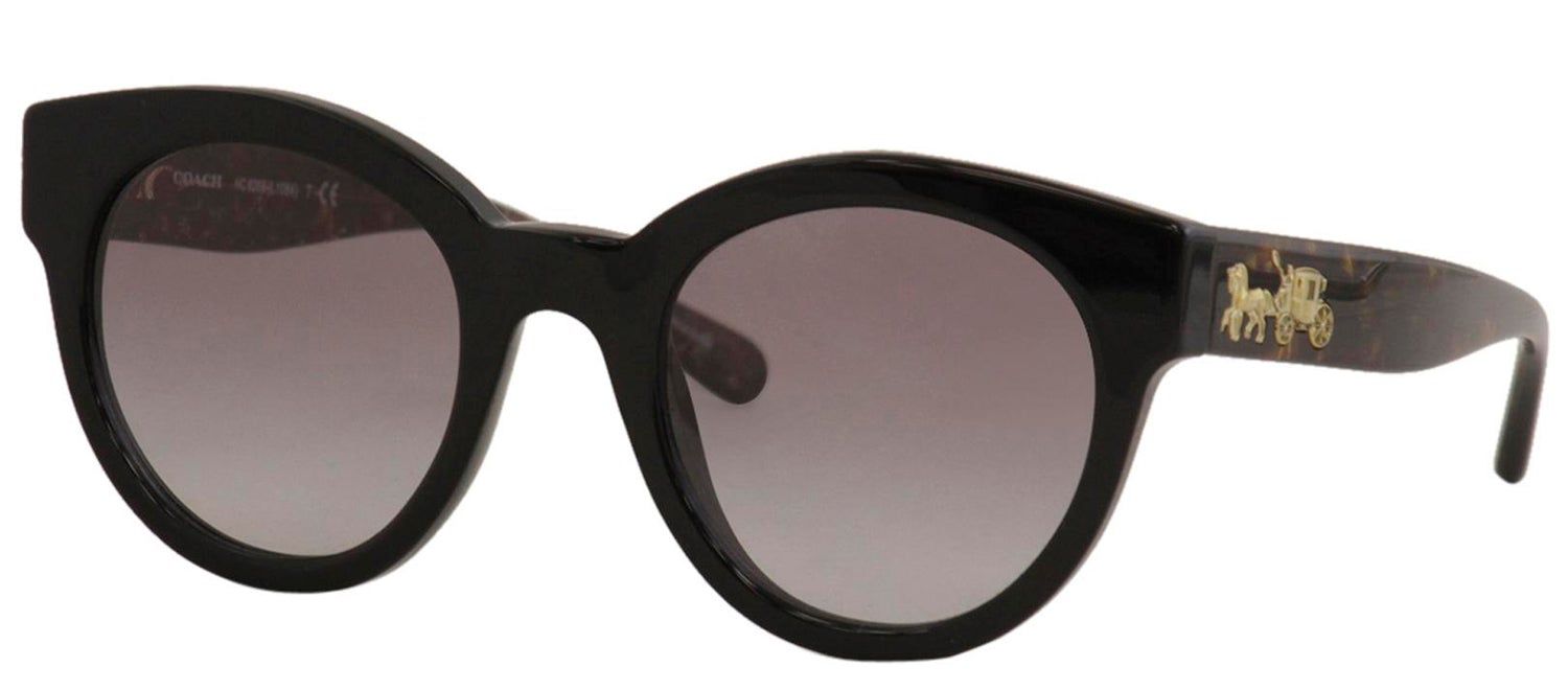 Coach HC 8265F 500211 Oval Plastic Black Sunglasses with Grey Gradient Lens sold by Gaffos product image thumbnail 2