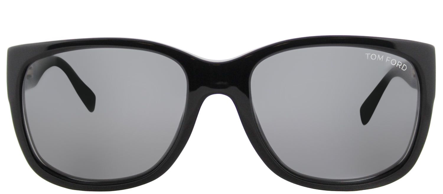 Tom Ford TF 441 01A Rectangle Plastic Black Sunglasses with Grey Lens sold by Gaffos