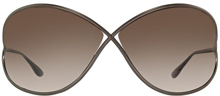 Tom Ford Miranda TF 130 36F Fashion Metal Brown Sunglasses with Brown Gradient Lens sold by Gaffos
