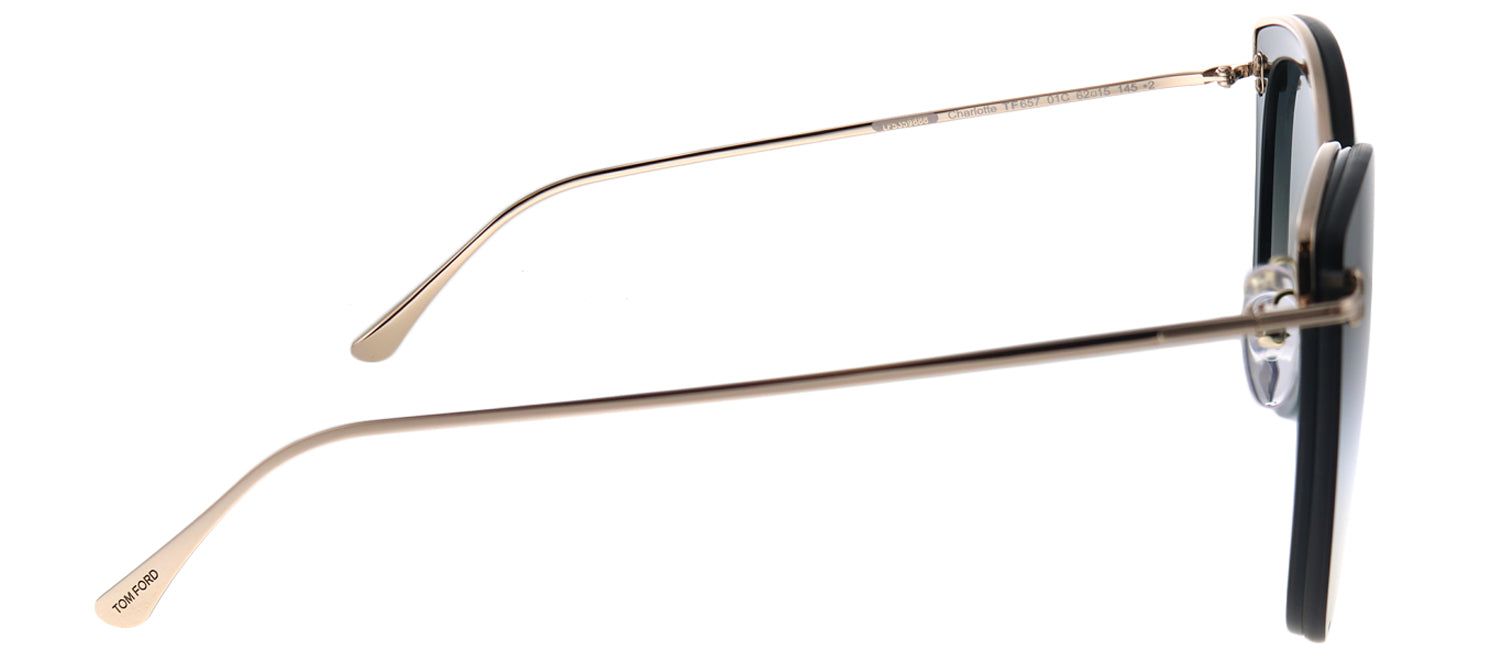 Tom Ford TF 657 01C Butterfly Metal Black Sunglasses with Grey Mirror Gradient Lens sold by Gaffos product image thumbnail 3