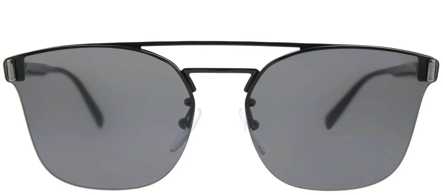 Prada PR 67TS 1AB5S0 Square Metal Black Sunglasses with Grey Lens sold by Gaffos