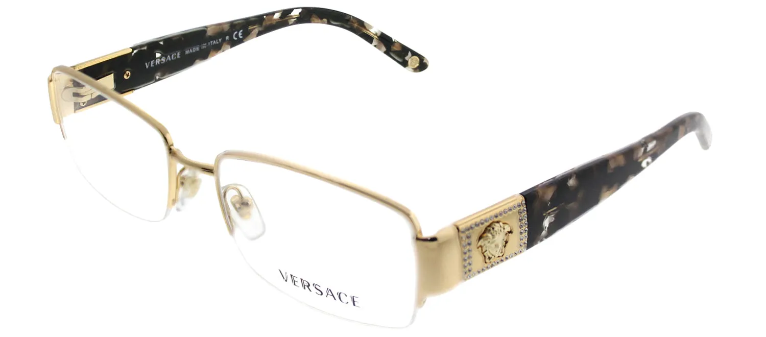 Versace VE 1175B 1002 Rectangle Metal Gold Eyeglasses with Demo Lens sold by Gaffos