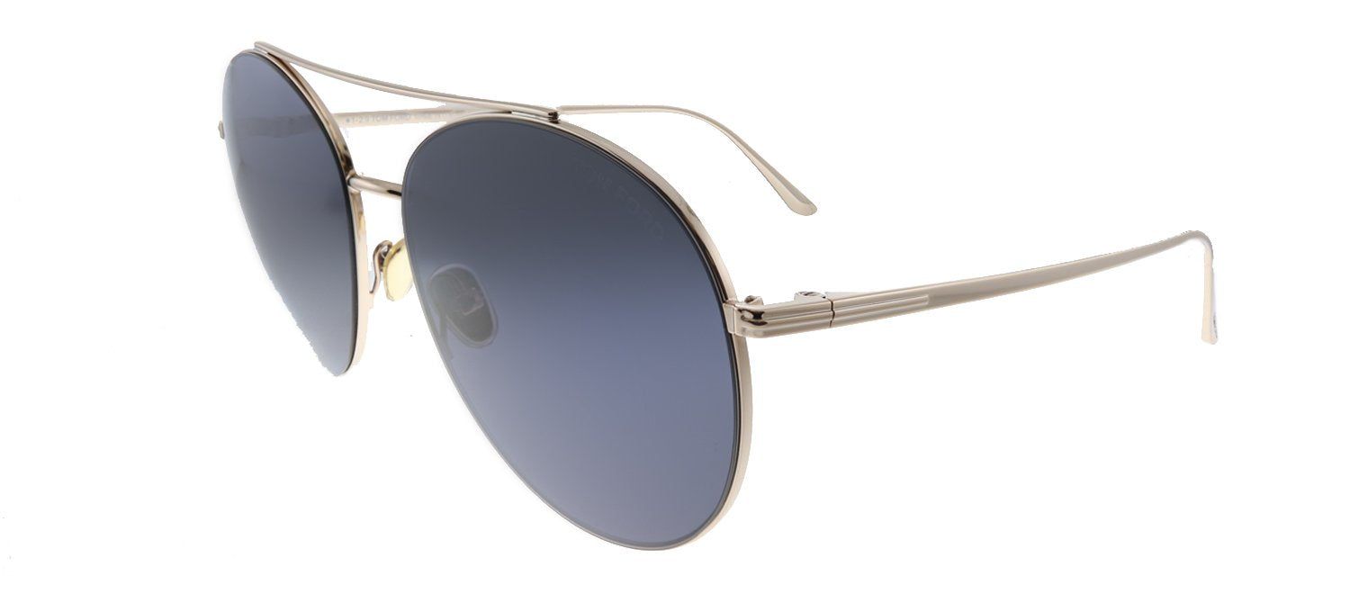 Tom Ford Cleo TF 757 28A Round Metal Shiny Rose Gold Sunglasses with Grey Lens sold by Gaffos product image thumbnail 2
