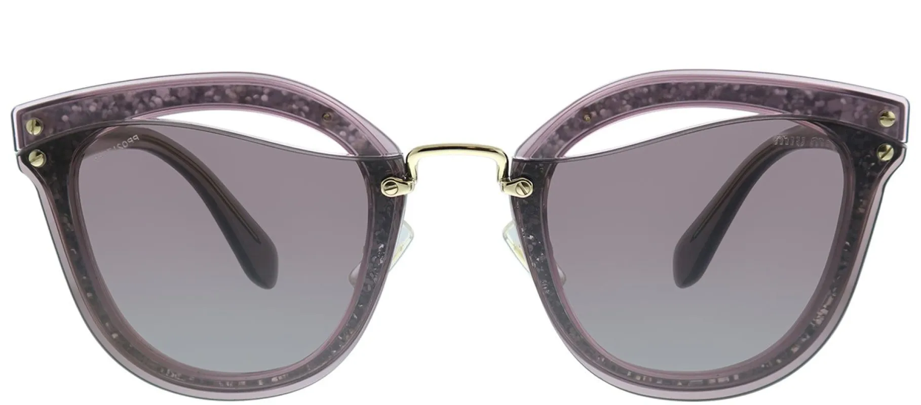 Miu Miu MU 03TS SRO6X1 Square Plastic Pink Sunglasses with Purple Lens sold by Gaffos