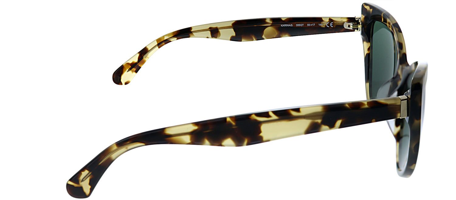 Kate Spade KS Karina 086 Cat-Eye Plastic Tortoise/ Havana Sunglasses with Green Lens sold by Gaffos product image thumbnail 3