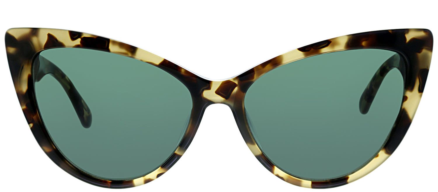 Kate Spade KS Karina 086 Cat-Eye Plastic Tortoise/ Havana Sunglasses with Green Lens sold by Gaffos
