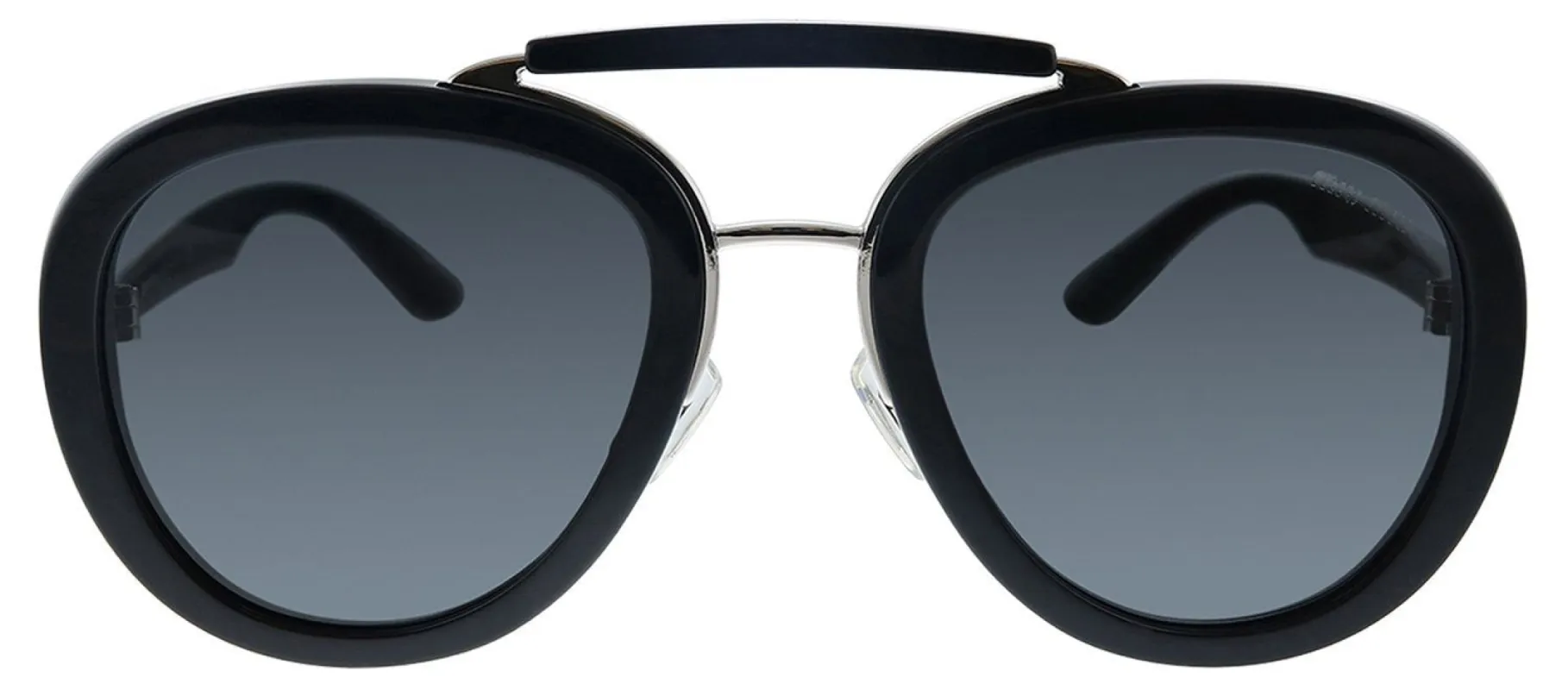Miu Miu MU 05VS 1AB5S0 Oval Plastic Black Sunglasses with Grey Lens sold by Gaffos
